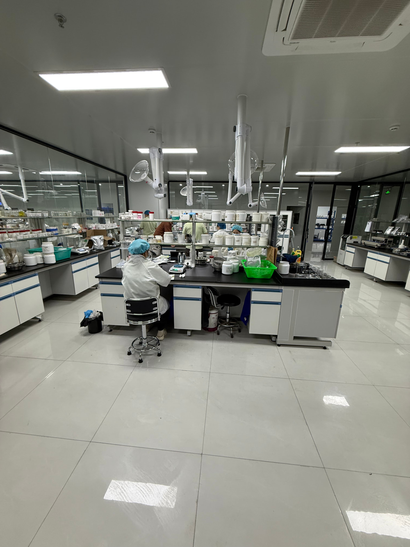 Product development lab with technicians at work